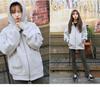Damen Einfarbige Kapuzen-Reißverschluss-Sweatjacke - Lockere Passform, Mit Samt gefüttert, Frühling/Herbst Lässiger Sport-Cardigan.