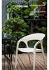 Modern Rattan-Style Stackable Outdoor Chair for Home, Balcony, or Courtyard Use