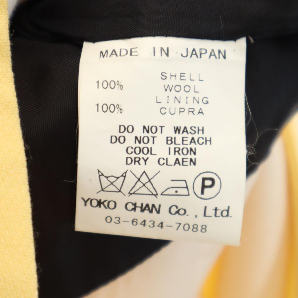 YOKO CHAN made in Japan French sleeve V neck mini dress 36 Yellow Women Used