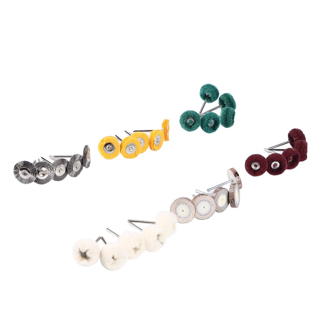 30 Stück Polier-Schwabbelscheiben-Set Metall-Rostentfernung mit 0,4 cm Schaft Power-Rotationswerkzeugteile