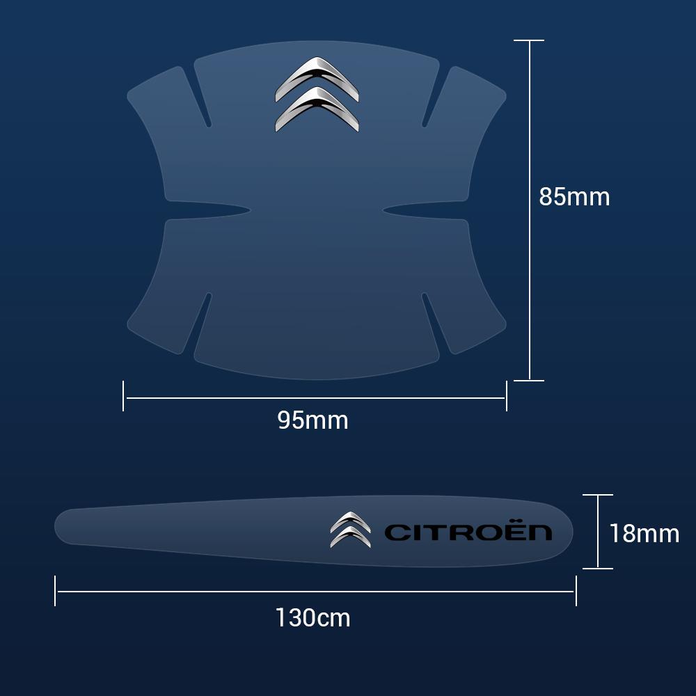 4/8pcs Car Door Handle Wrist Transparent Protective Film Anti-scratch Sticker For Citroen C1 C2 C3 C4 Picasso C4L C5 C-ELYSEE