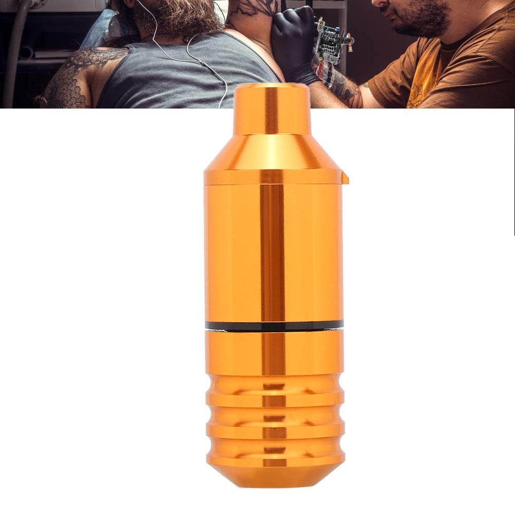 Bärbar Mini Kroppskonst Smink Kort Tatuering Penna Patron Nål Tatueringsmaskin Guld