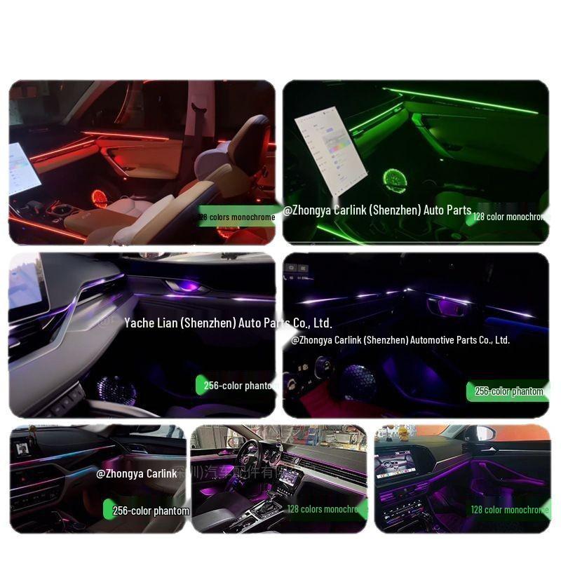 High-End 64-Color LED Car Interior Atmosphere Light – Hidden & Colorful Car Modification