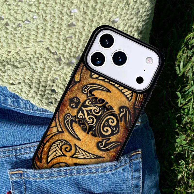 Maori Samoan Polynesian Tribal Soft Mobile Phone Case Compatible with IPhone 17 16 15 14 13 12 11Pro Max 17 Air Cover