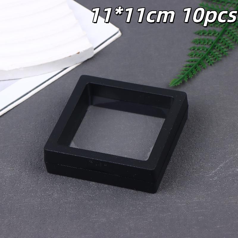 10Pcs Transparent Floating Display Box Plastic Film Jewelry Packaging Box Jewelry Necklace Ring And Collectible Storage Box