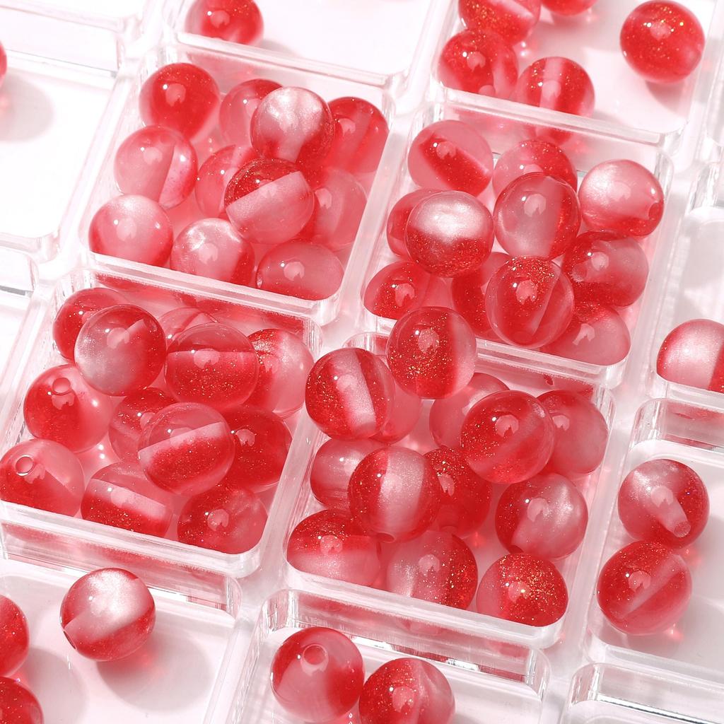 Resin Gentle Round Beads for DIY Necklace Bracelet Earring Craft 10 Pcs