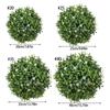 Artificial Topiary Plant Ball With Realistic Flower Hanging Plastic Grass Sphere For Wedding Garden Backyard Decoration