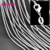 Authentische 5 Stück Solide 925 Sterling Silber Schmuckketten Halskette mit Karabinerverschlüssen passend für Herren Damen Anhänger 18 Designs 16-30 Zoll