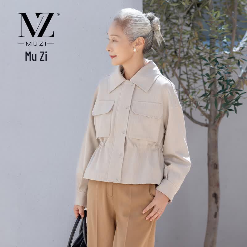 Women s Casual Wool Blend Short Jacket M
