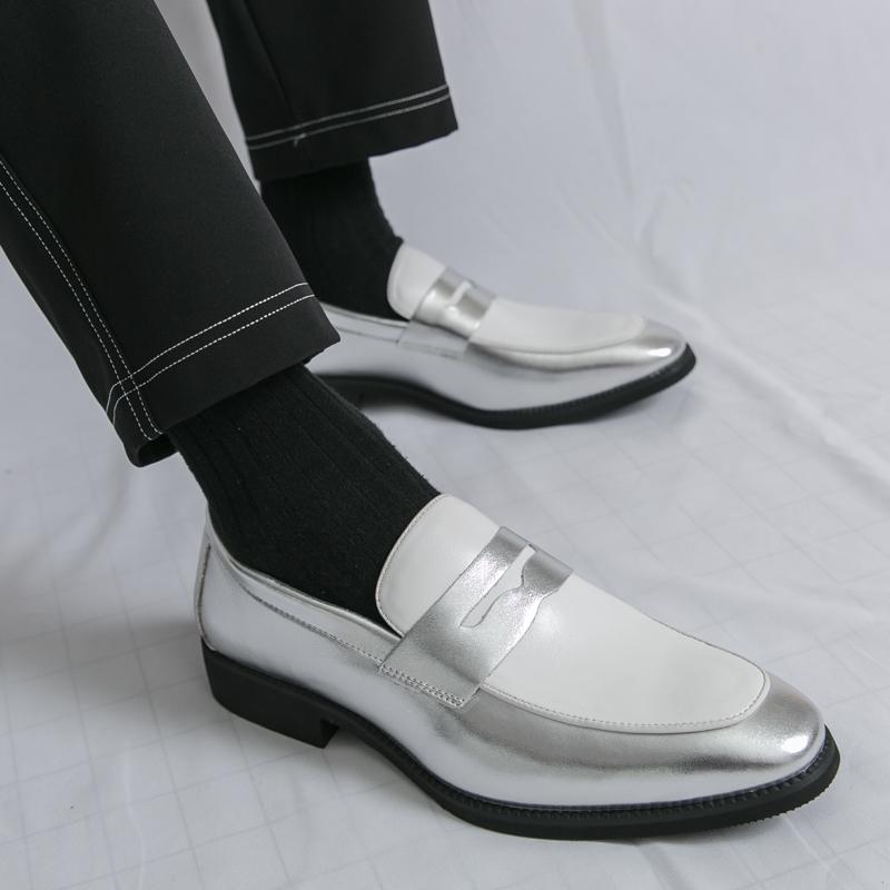 Men Fashionable Loafers European-style One-foot Lightweight Breathable Brand Leather Shoes Social Shoes Size 38-46 Men Shoes