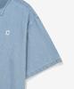COVERNAT C Logo Denim Half Shirt Light Blue