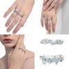 Einzigartiger Verstellbarer Offener Fingerring Für Damen Stilvolles Geometrisches Design Kupfer Modeaccessoire