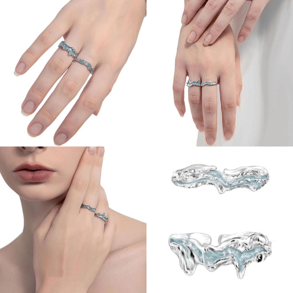 Einzigartiger Verstellbarer Offener Fingerring Für Damen Stilvolles Geometrisches Design Kupfer Modeaccessoire