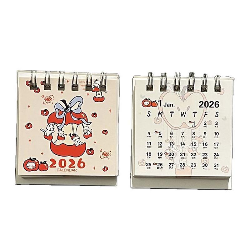 2026 Desk Calendar Yearly Monthly Daily Planner Cute Coil Calendar Yearly Schedule Organizer To Do List Home Office Supplies