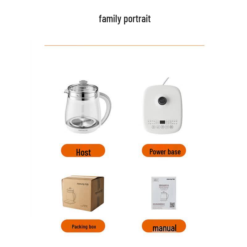 Joyoung 1.5L Mini Glass Multi-function Health Pot CN plug (adapter included)