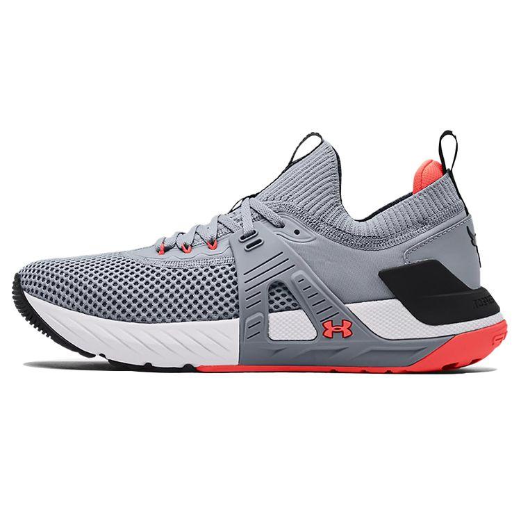 Under Armour Project Rock BSR 2 Training Shoes Grey Red White Men 3023695107 40