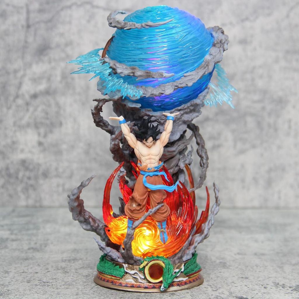 Seven Dragon Ball Goku action figure model Super Saiyan Gokibebiget battle-damaged comic anime figurine peripheral accessory