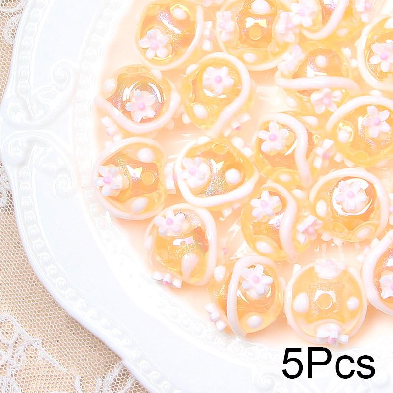 

5 шт. Аксессуары для DIY Украшение автомобиля Браслет Капля масла Цепочка для мобильного телефона Липкий цветок Расписные бусины Ручная работа Подарок
