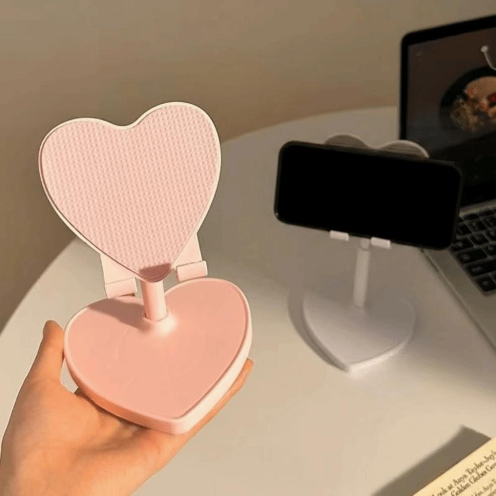 Love Shaped Design Tablet Stand Extendable Design Live Streaming Stand Phone Stand Desktop Use