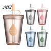 Lightweight Portable Water Bottle Drinking Straw Cup, Leak-proof PC Bottle, Durable Leak Proof for Students Anti-fall And Office Use Plastic Cup