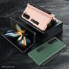 Matte Halterung, Klappscharnier, Stifthalter für Samsung Galaxy Z Fold 5, Hülle mit gehärteter Folie, stoßfester Standschutz, harte Rückseite, vollständiger Schutz
