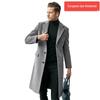 2025 Autumn/Winter Men's Woolen Coat - British Fashion, Long Style, Trendy Temperament, Long Sleeve Outerwear