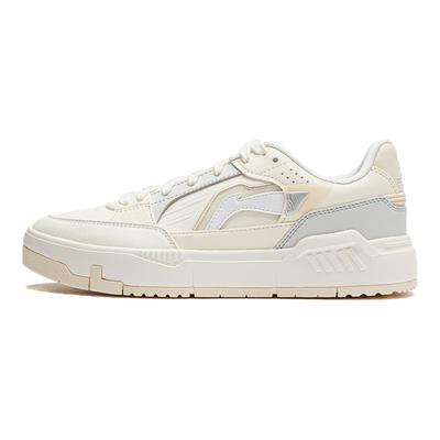 Li Ning Common 80s Sola Grossa de Rebound Macio Aumento de Altura Confortável Versátil Antiderrapante Resistente ao Desgaste Tênis de Skate Cano Baixo Mulher AGCU040-1