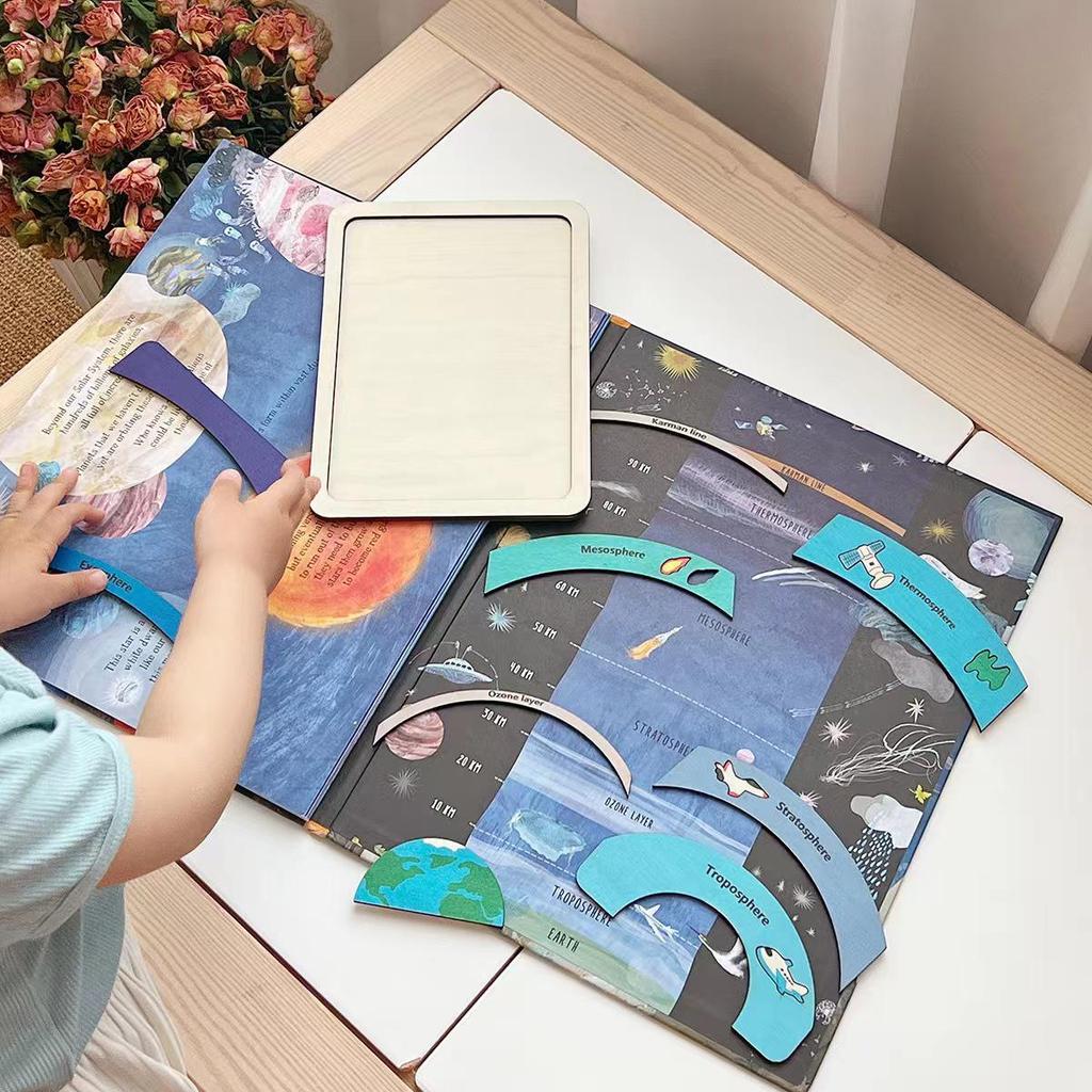 Earth Atmosphere Jigsaw Puzzle: Montessori Educational Toy for Children
