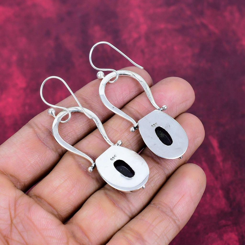 Ametist Örhängen Ädelstenssmycken, 925 Massivt Sterling Silver Örhängen, Gåva Till Kvinnor Handgjorda Örhängen