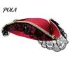 Retro Pirate Hat Halloween Hat, Captain Costume Accessory, with Burgundy Lace Gothic And Feathered Decor, Lightweight Vintage Style Buccaneer
