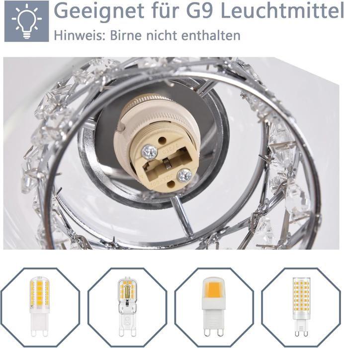 Lampe suspendue - NETTLIFE - 3 flammes 120cm - Verre - Métal - Culot G9