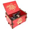 UV Painting Birthday Music Box Retro Laser Engraving Hand Crank Music Box Mechanical Spring Spring Music Box Home Decor