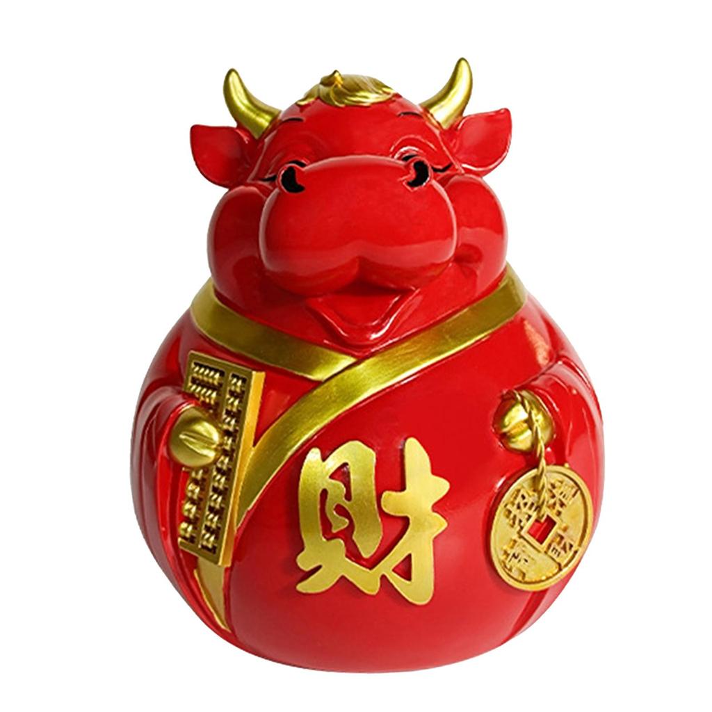 Cartoon Resin Piggy Box Tabletop Ornament Decoration