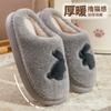 Cotton slippers women's new autumn and winter cute cartoon thick bottom warm plush non-slip cotton drag women