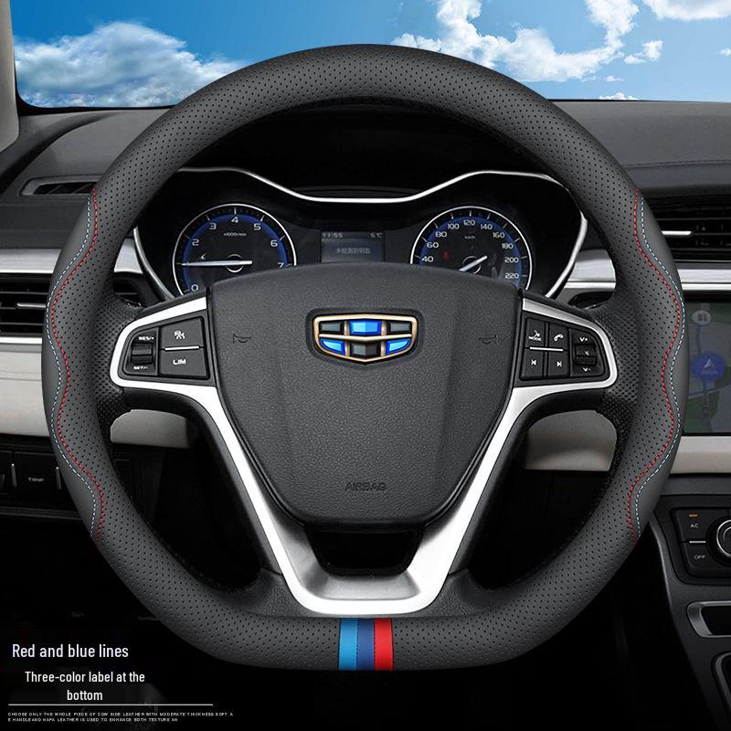 Universal Steering Wheel Cover for Geely Vision X3, X6, Xingyue L, Emgrand S, GSGL, Binyue, Boyue X, Binrui - All-Season Fit