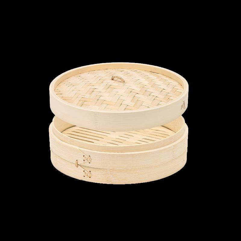 Traditional Bamboo Steamer Basket & Lid