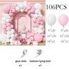 Pastel Pink White Balloons Garland Arch Baby Pink Balloon Kit Baby Shower Birthday Party Wedding Anniversary Decoration Globos