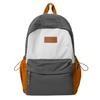 Schoolbag Splicing Contrast Color Casual Backpack Large Capacity Lightweight Trend Versatile Travel School Bag Student Couple Backpack