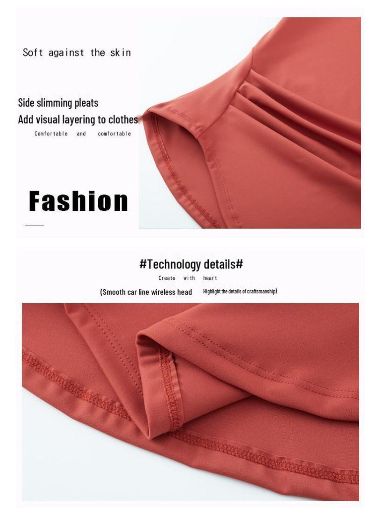 Damen V-Ausschnitt Schnelltrocknende Lauf-Tops - Slim, Lässige Sport- & Yoga-T-Shirts