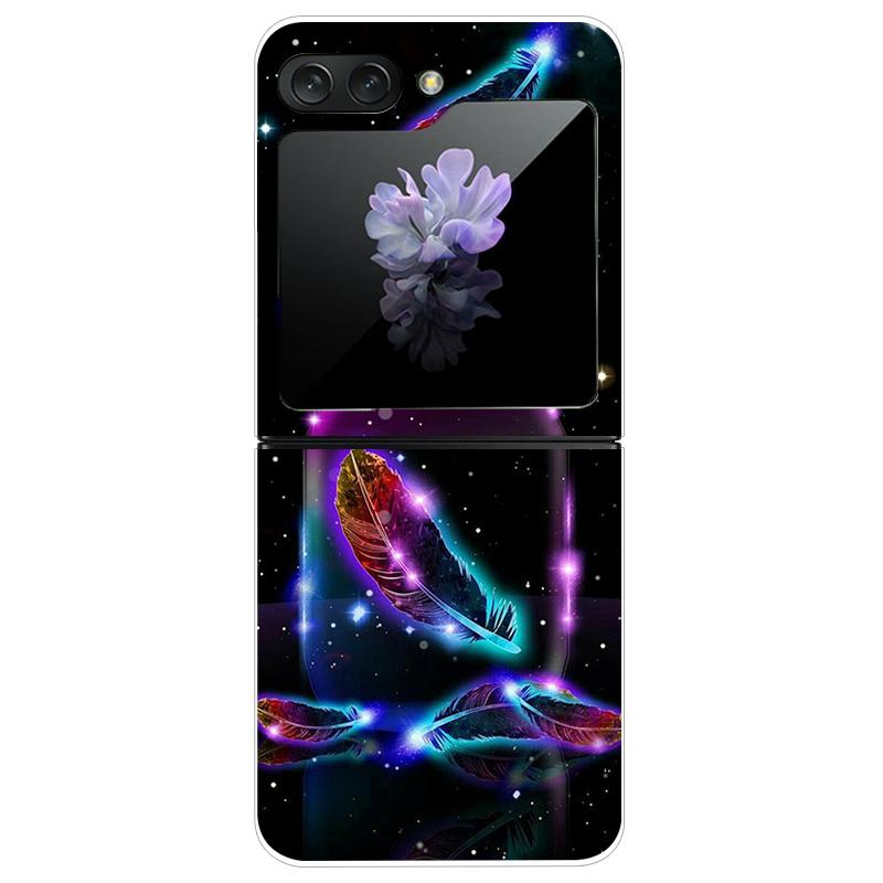For Samsung Galaxy Z Flip 5 5G Case Cute Transparent PC Hard Case Back Cover For Samsung ZFlip5 Z Flip 5 Phone Coque Flip 5 Capa