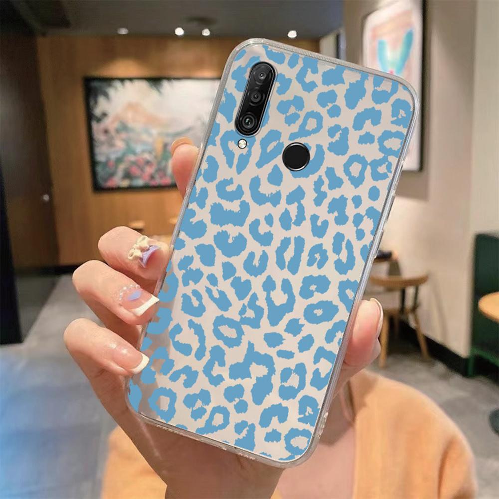 Phone Case For Huawei P30 P20 Lite Y6 Y7 P Smart 2019 Mate20 Lite Colorful Leopard Transparent Clear Marble Print Dinosaur Cover