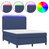 Maison Exclusive - Lattenrost und Matratze und Blaue LED 140x200 cm Stoff