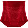 Meiyating Women's Lucky Red High-Waist Lace Tummy Control Briefs