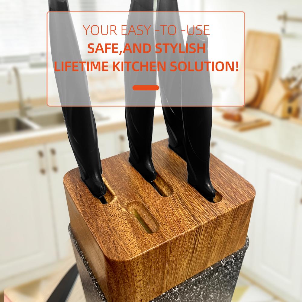 Knife Block Holder Plastic Utensil Kitchen Storage Stand Kitchen Multifunctional Utility Tool Knife Stand Accessories Tool