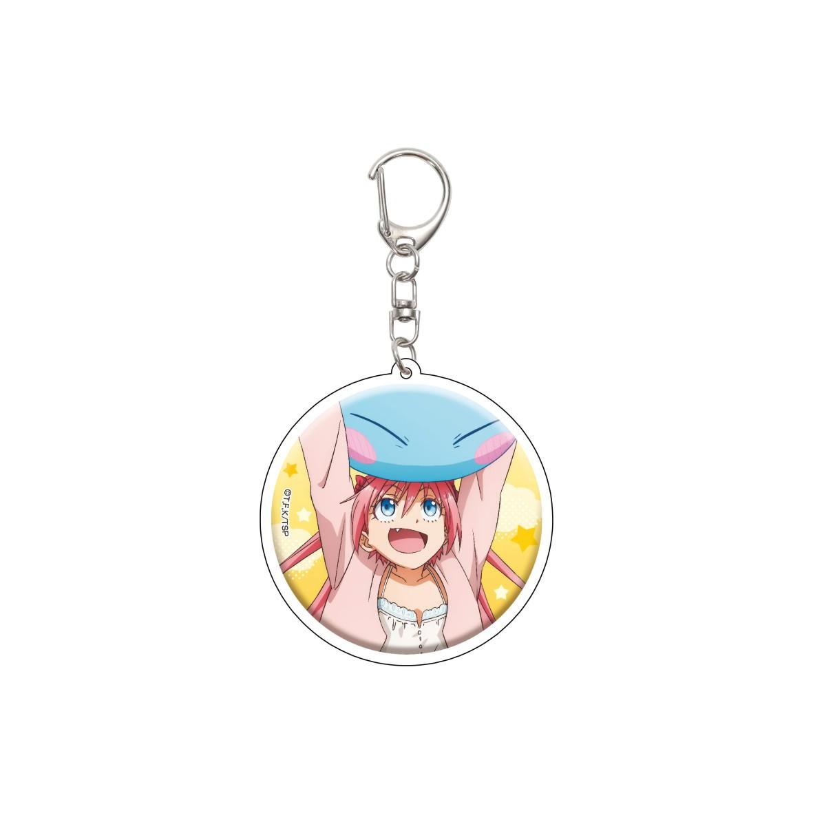 

55MM Anime That Time I Got Reincarnated as a Slime Keychain Rimuru Tempest Key Chain Acrylic Model Plate Christmas Gifts 55mm