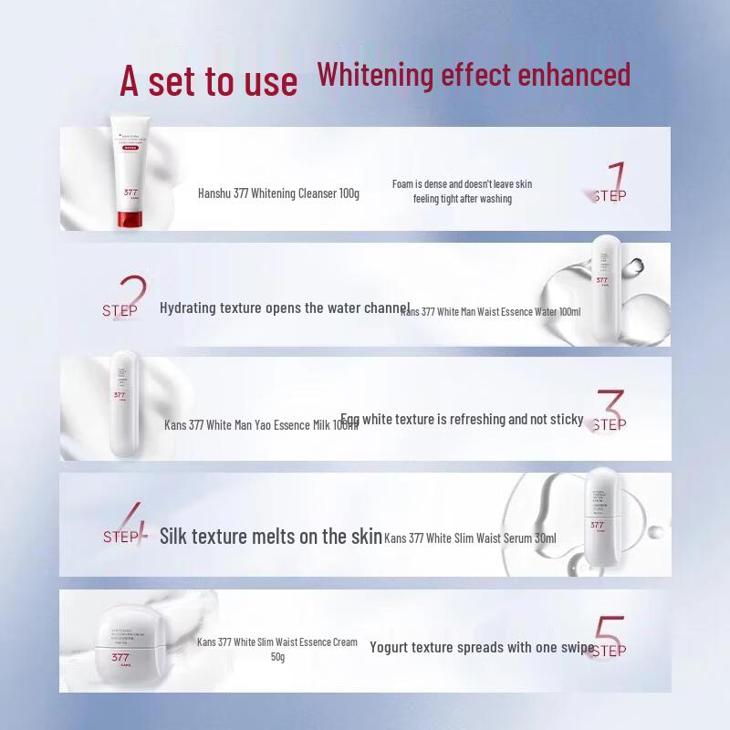 HANSOU 377 Whitening & Spot-Lightening Skincare Set