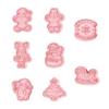 8-Piece Christmas Biscuit Molds Plastic Frosting Candy Fondants Push-type Moulds