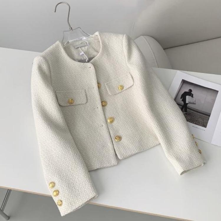 Fall Spring Women Cardigan Coat Single Breasted Long Sleeve Solid Color Loose OL Commuting Style Dating Shopping Jacket