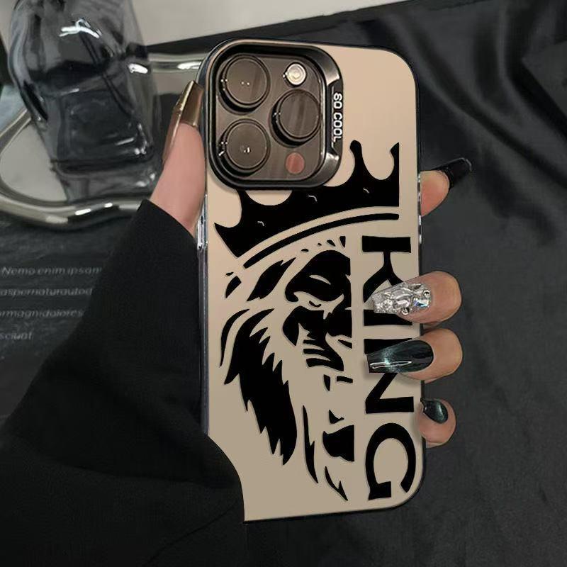 

Cross Lion Half Apple Cute iPhone 14 Pro Max Dirt-Resistant Case iPhone 8