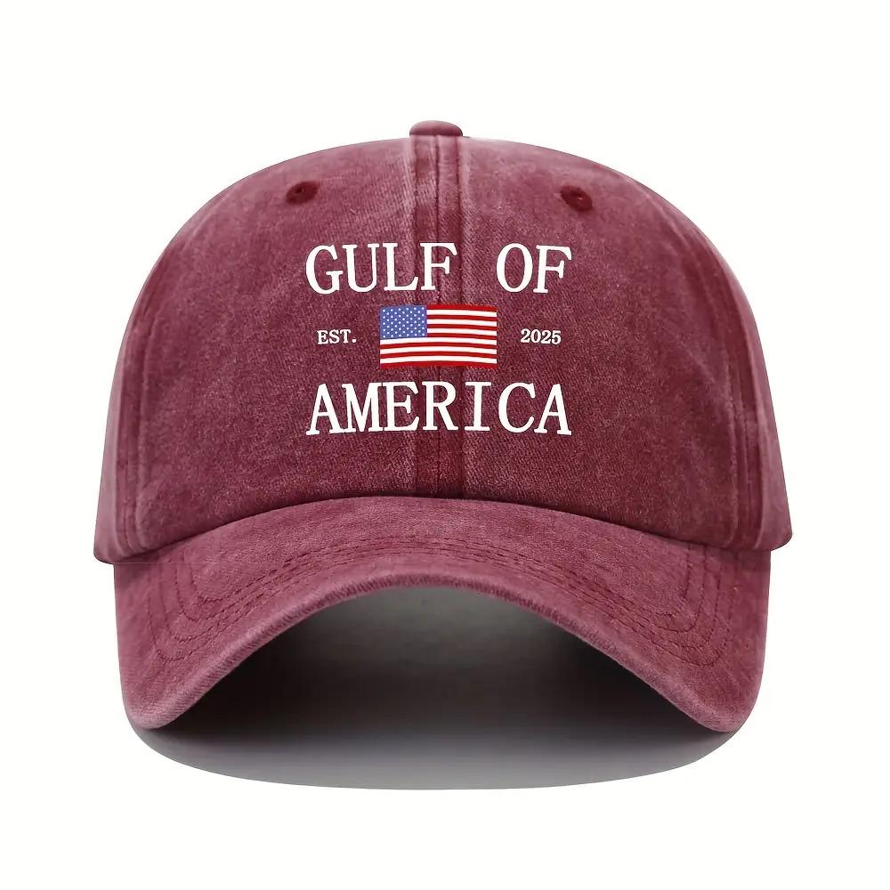 American Bay Adjustable Unisex Baseball Cap Patriotic USA Flag with of Mexico Map Outline EST 2025